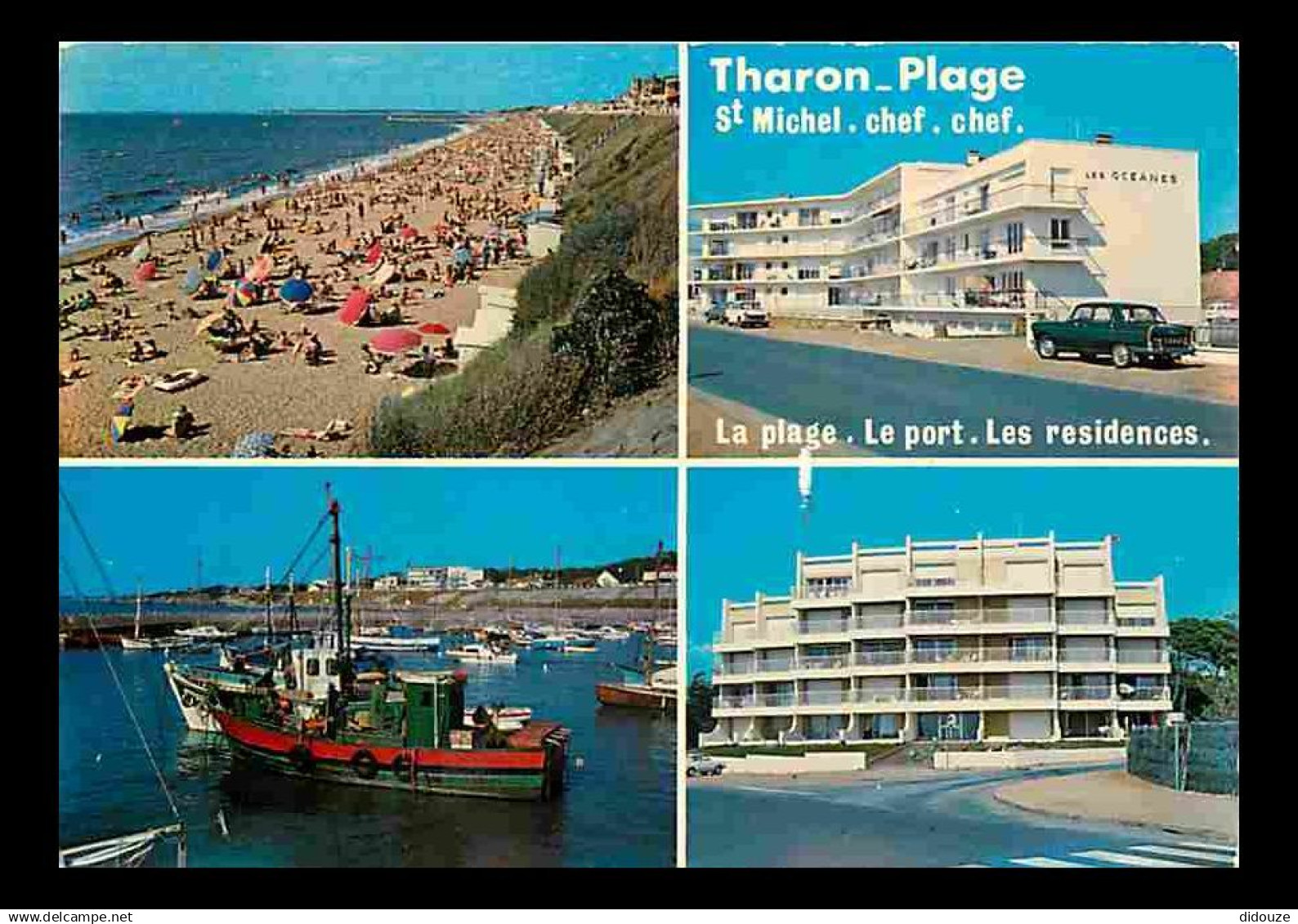 44 - Tharon Plage Saint Michel Chef Chef - Multivues - Automobiles - Plage - Bateaux - CPM - Voir Scans Recto-Verso