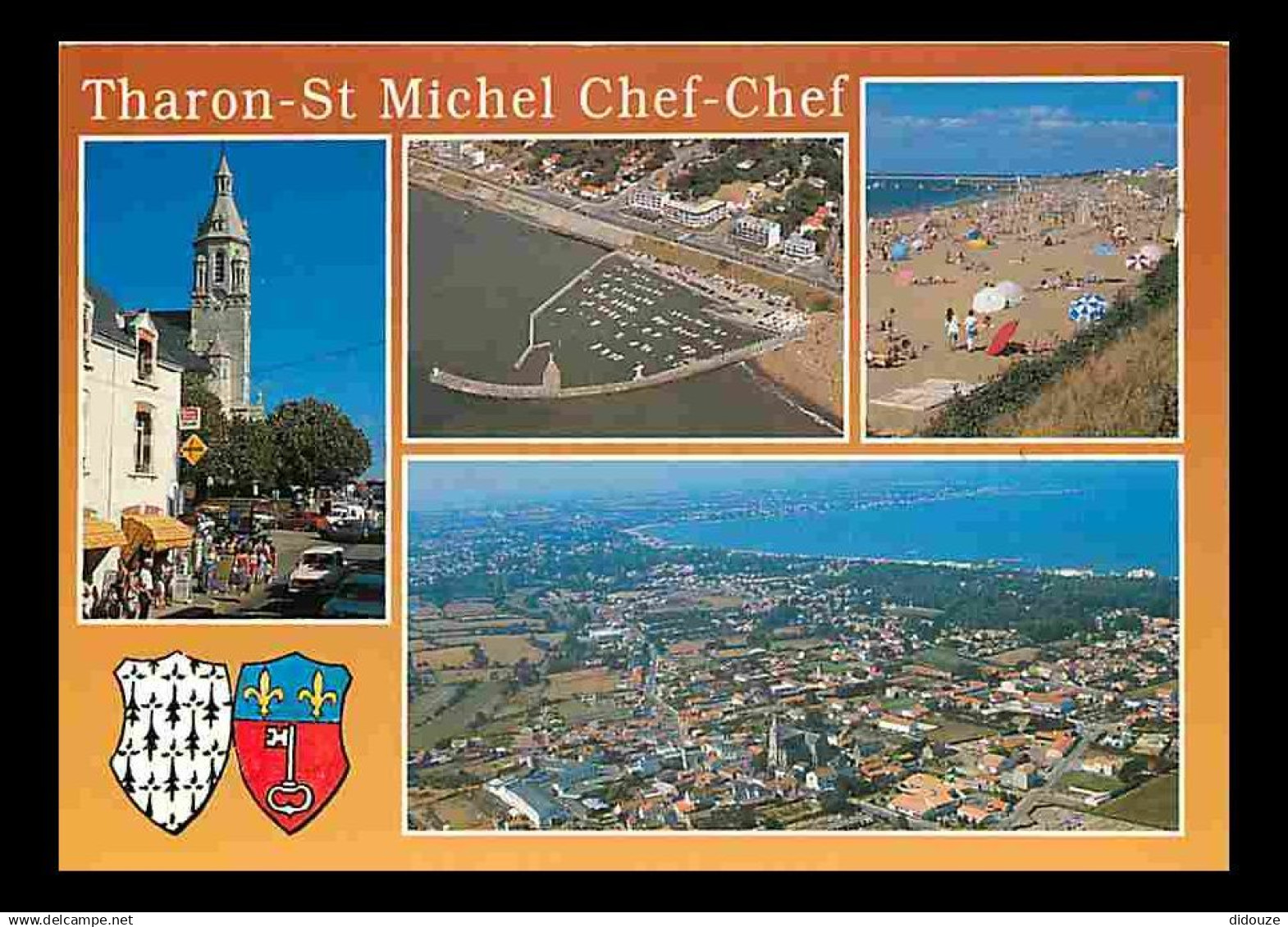 44 - Tharon Plage Saint Michel Chef Chef - Multivues - Blasons - Plage - Automobiles - CPM - Voir Scans Recto-Verso