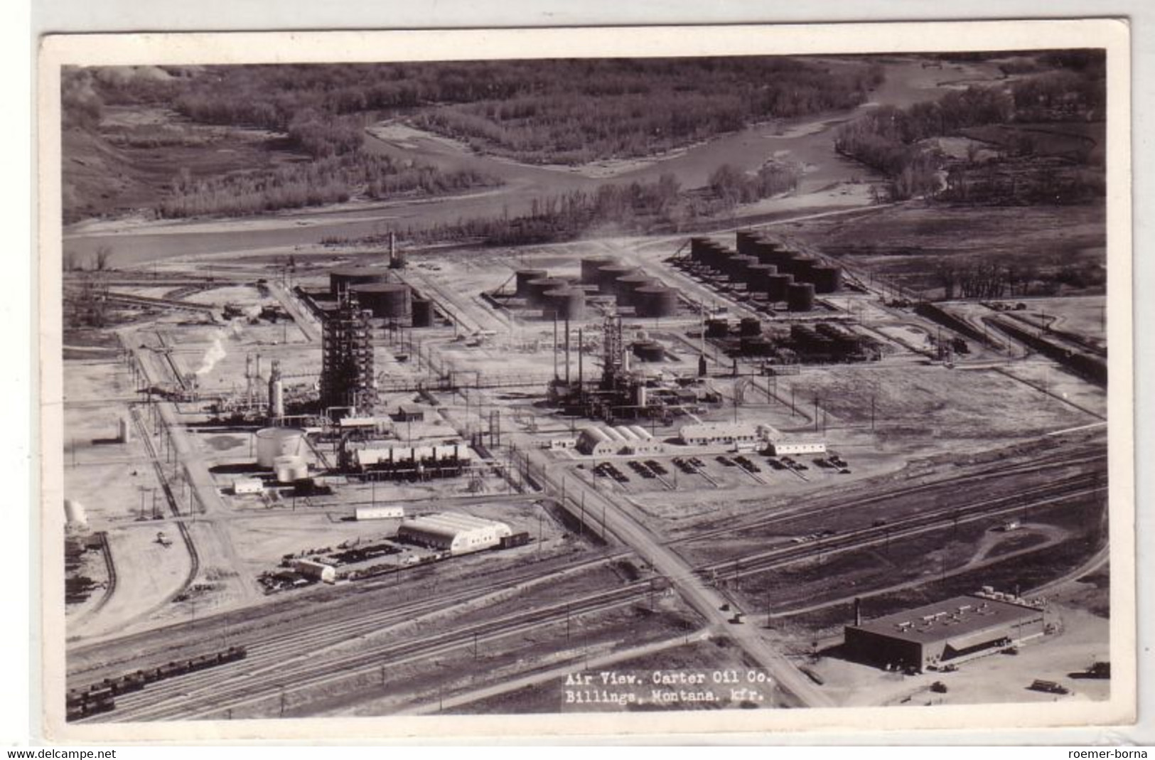 44150 Ak Billings Montana Air View Carter Oil Co. um 1940