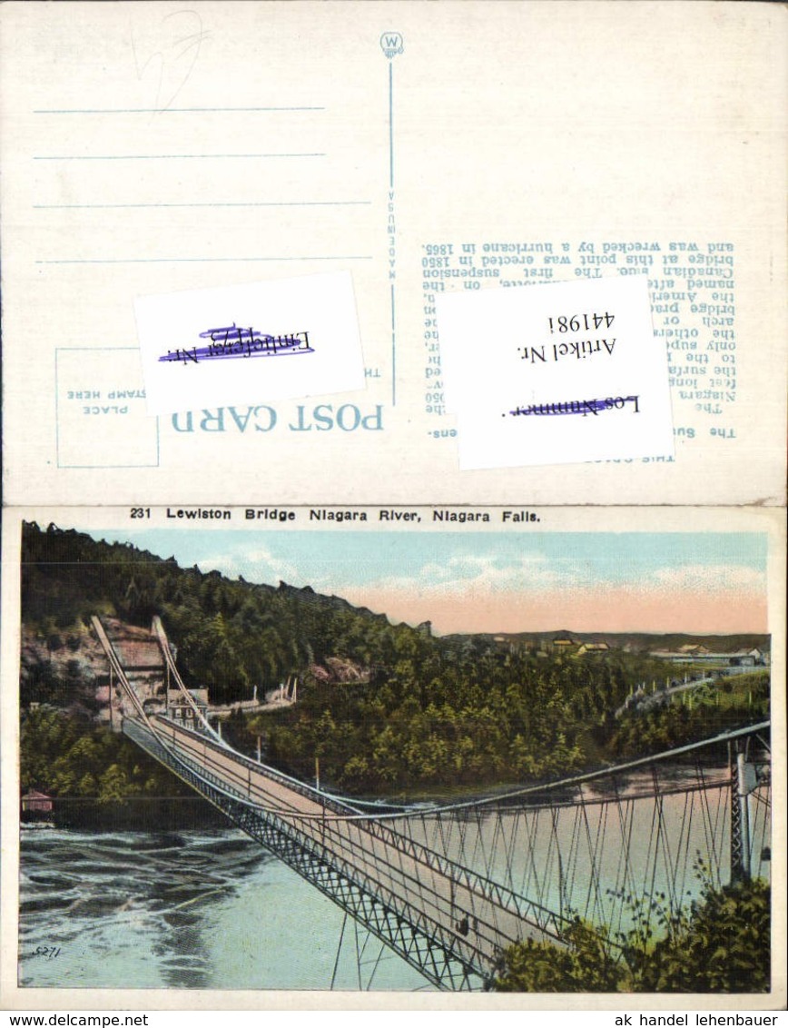 441981,Ontario Niagara Falls Lewiston Bridge River Br&uuml;cke