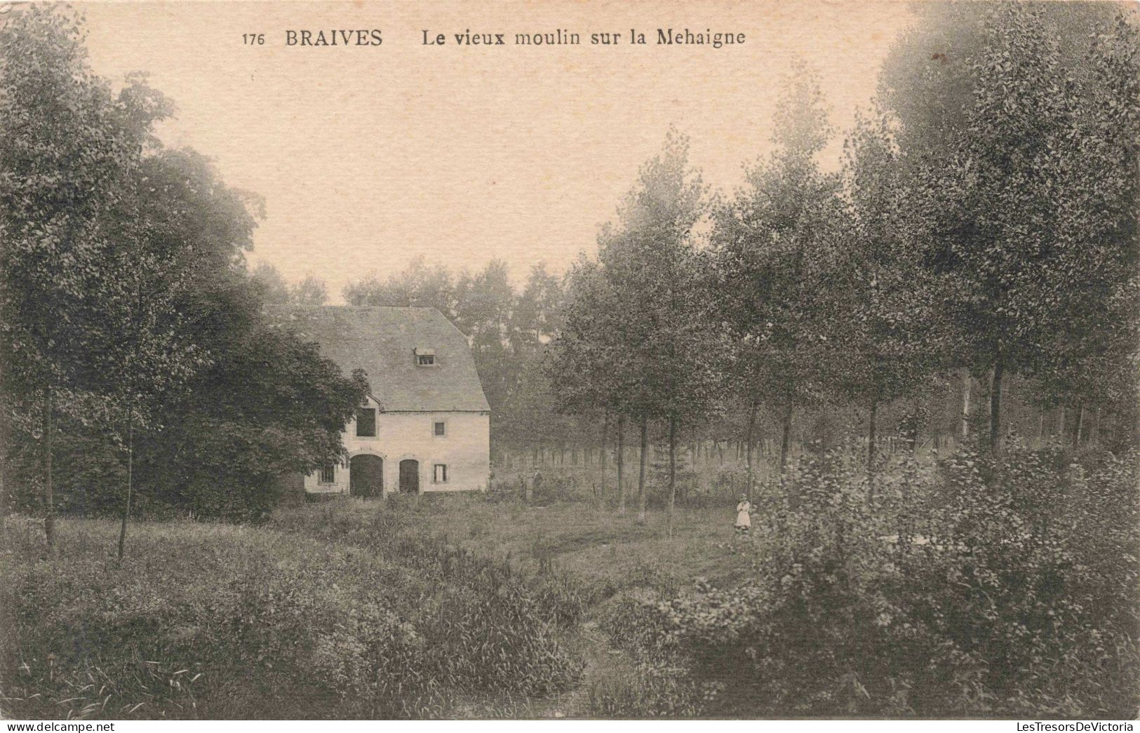 [-45%] Belgique - Braives - Le vieux moulin sur a mehaigne -   Carte Postale Ancienne