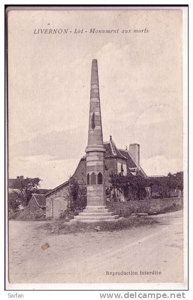 46 , LIVERNON , Le monument aux morts