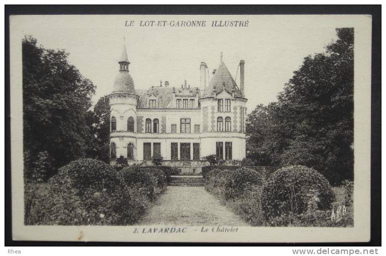 47 Lavardac chateau sépia    D47D  K47143K  C47143C RH057290