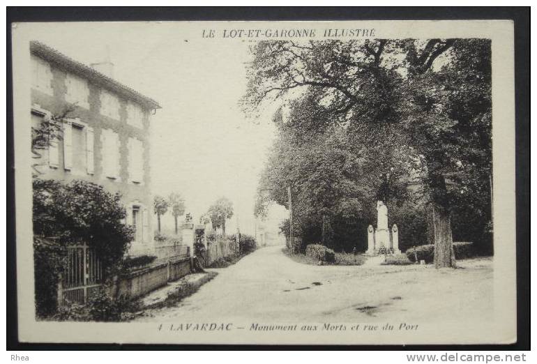 47 Lavardac monument aux morts sépia    D47D  K47143K  C47143C RH057291