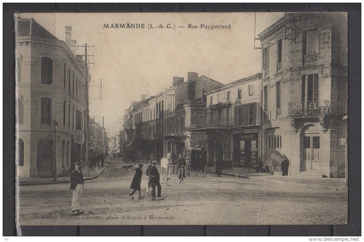 47 - Marmande - Rue Puygueraud - Animée