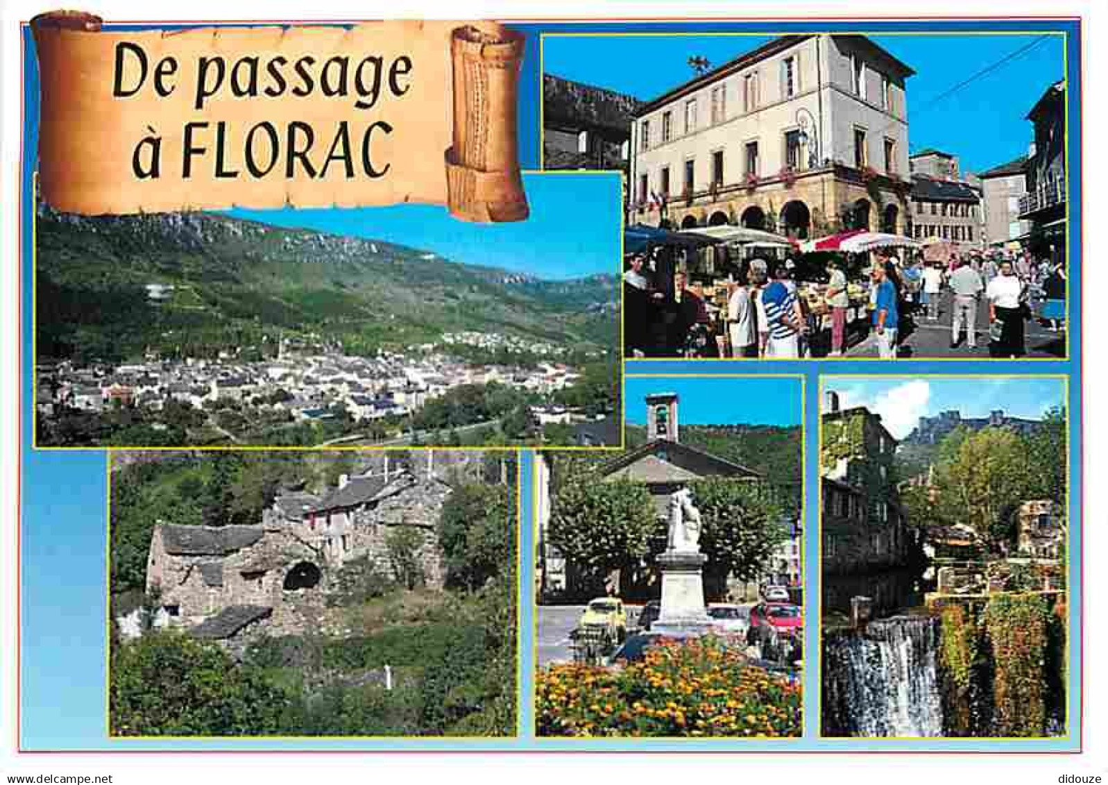 48 - Florac - Multivues - Automobiles - Marché - CPM - Voir Scans Recto-Verso