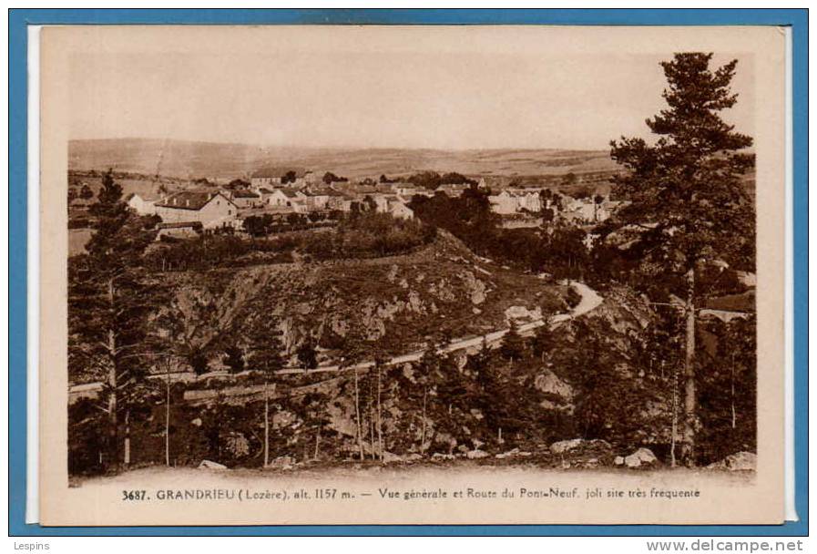 48 - GRANDRIEU -- Vue générale et route.....