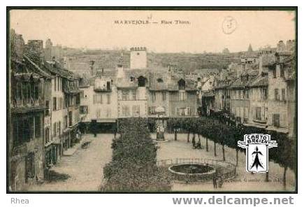 48 Marvejols - MARVEJOLS - Place Thiers - cpa