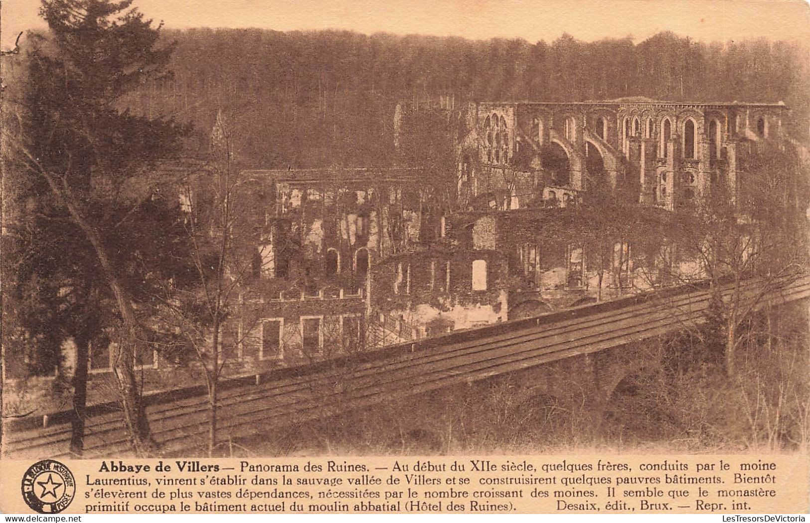 [-5%] BELGIQUE - Brabant Wallon - Rixensart - Abbaye de Villers - Panorama des Ruines - Carte postale ancienne