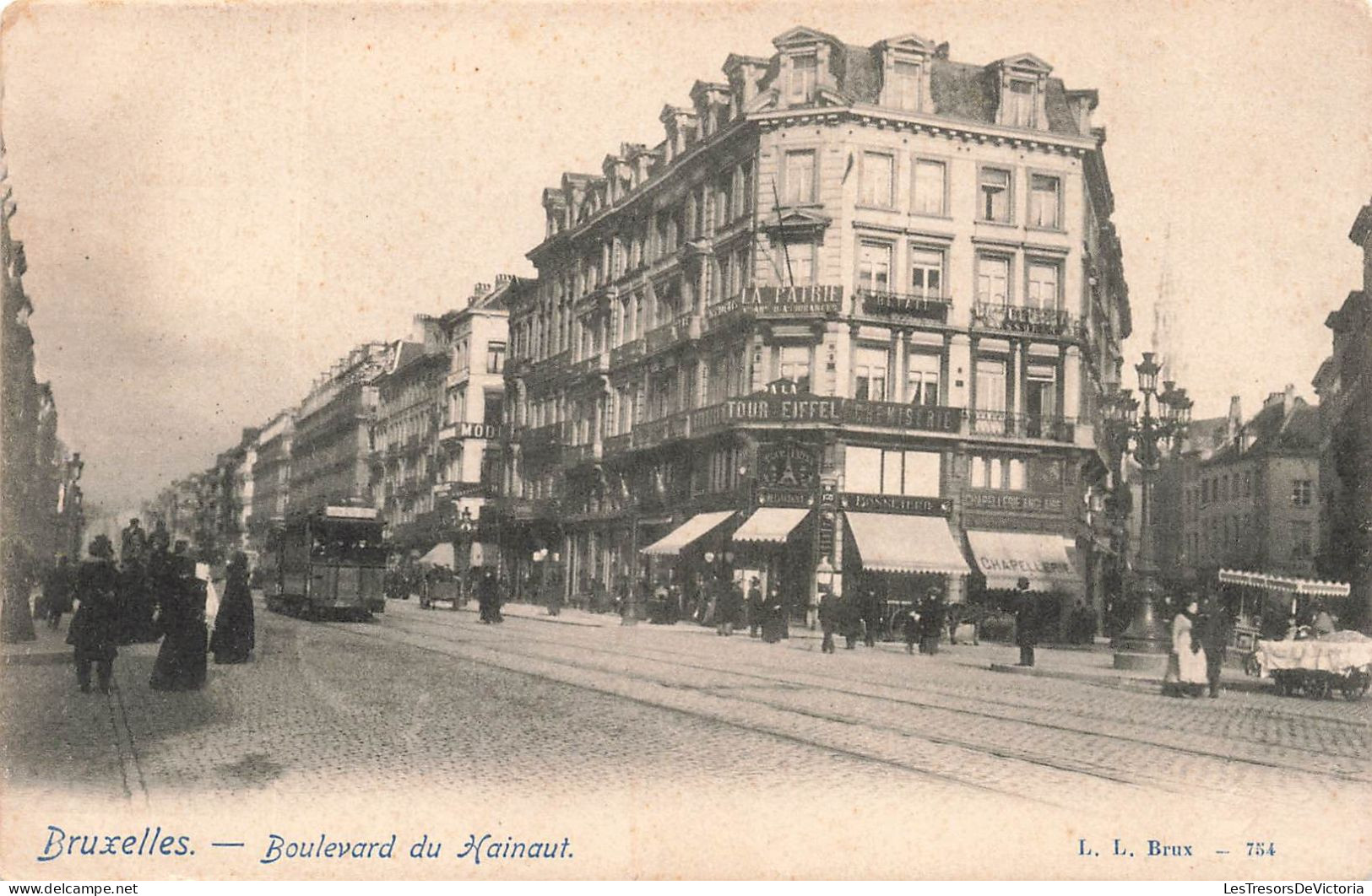 [-5%] BELGIQUE - Bruxelles - boulevards du Hainaut - Carte Postale Ancienne