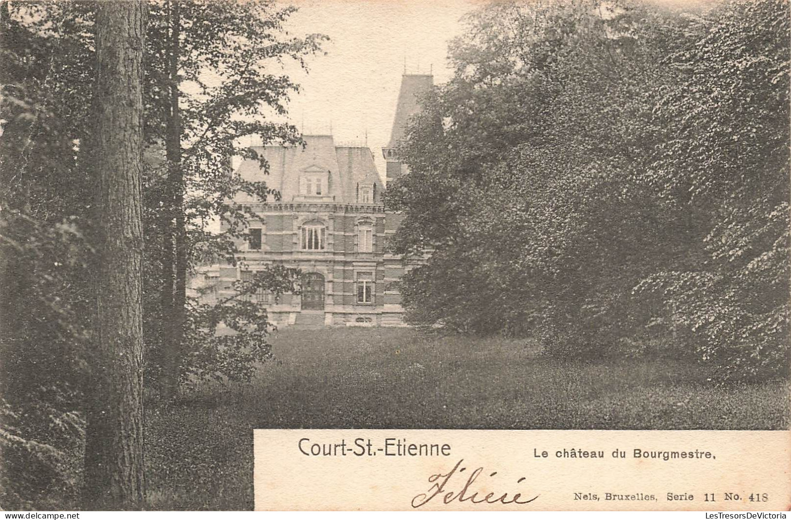 [-5%] BELGIQUE - Court-Saint-Etienne - Le château du Bourgmestre - Carte Postale Ancienne