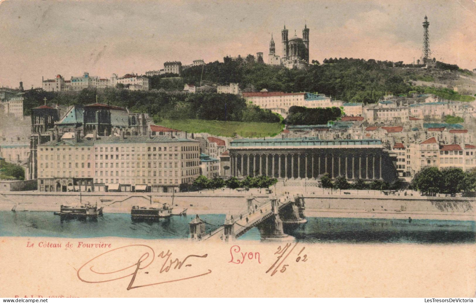 [-5%] FRANCE - Le Côteau de Fourvière - Lyon - Colorisé - Carte Postale Ancienne