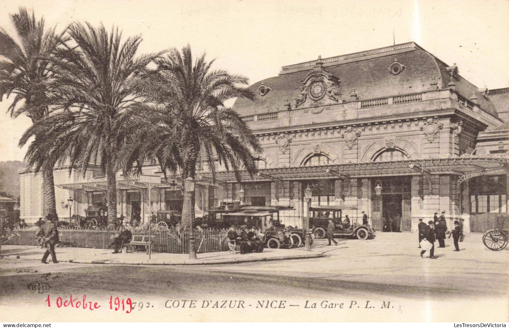 [-5%] FRANCE - Nice - La Gare - P.L.M - Carte postale ancienne