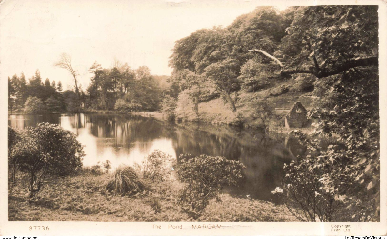 [-5%] ROYAUME UNI - Carmarthenshire - L'étang Margam - Carte postale ancienne