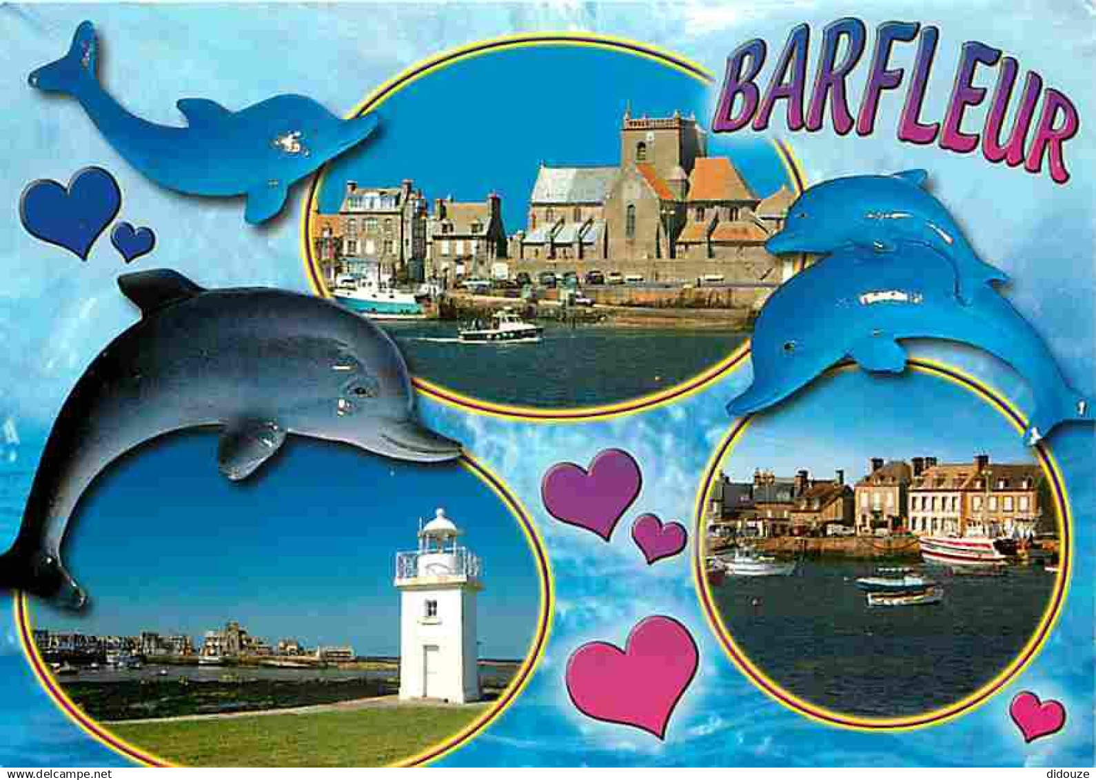 50 - Barfleur - Multivues - Phare - Dauphins - CPM - Voir Scans Recto-Verso