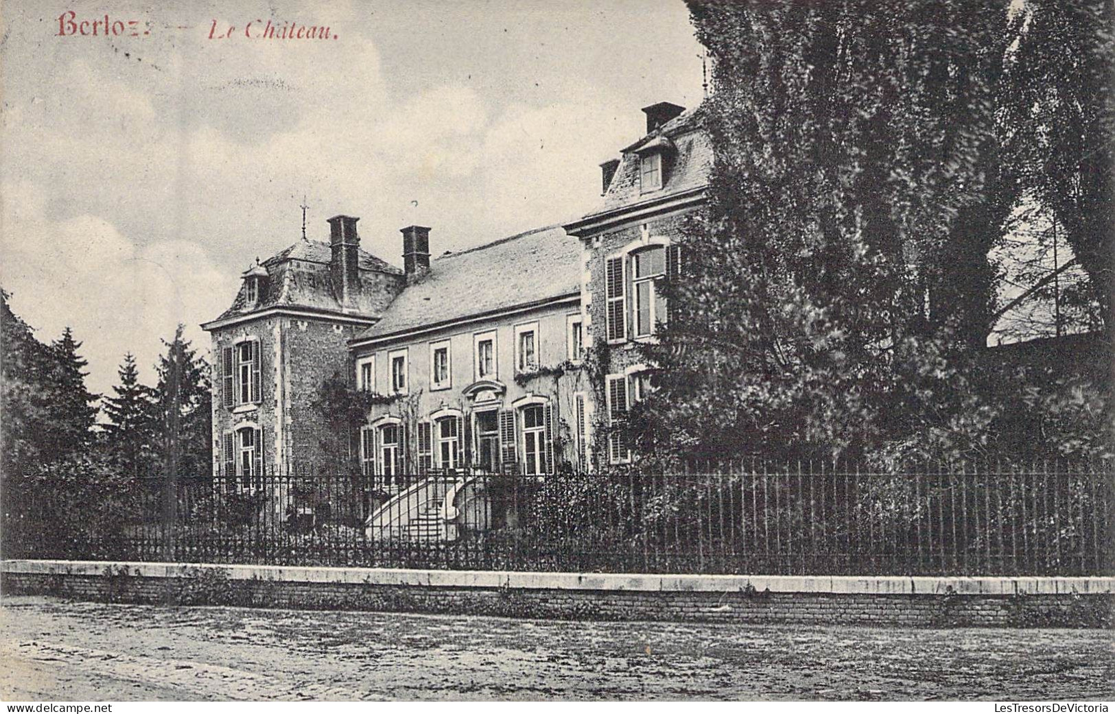 [-50%] BELGIQUE - BERLOZ - Le Château - Edit F Teheux Hovent - Carte Postale Ancienne