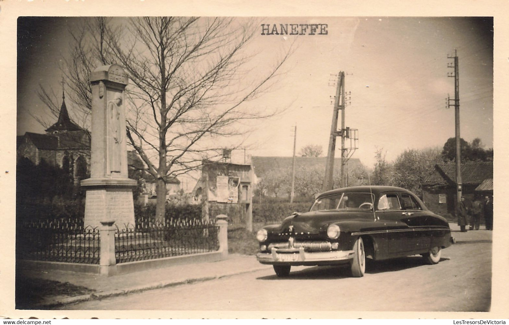 [-50%] Belgique - Haneffe - Carte Photo - Automobile - Tampon communal  - Carte Postale Ancienne