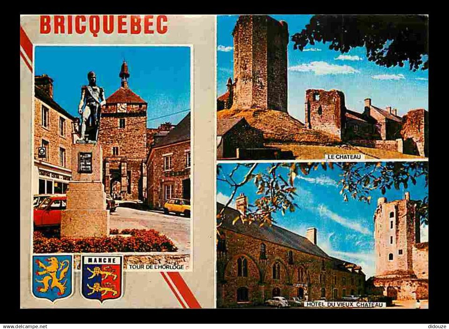 50 - Bricquebec - Multivues - Automobiles - Blasons - Vieilles pierres - CPM - Voir Scans Recto-Verso