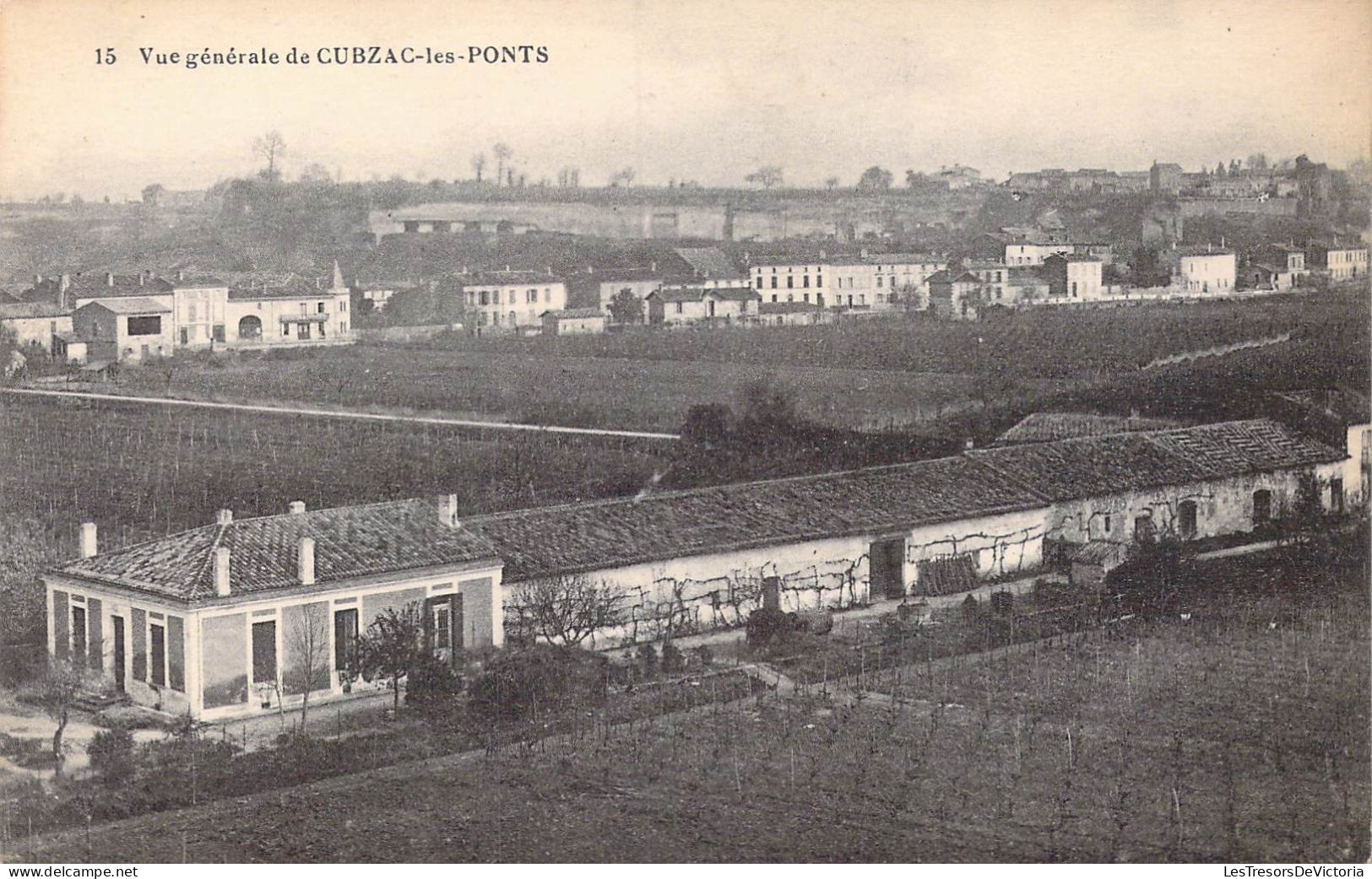 [-50%] FRANCE - 33 - Cubzac-les-Ponts - Vue générale de Cubzac-les-Ponts - Carte postale ancienne