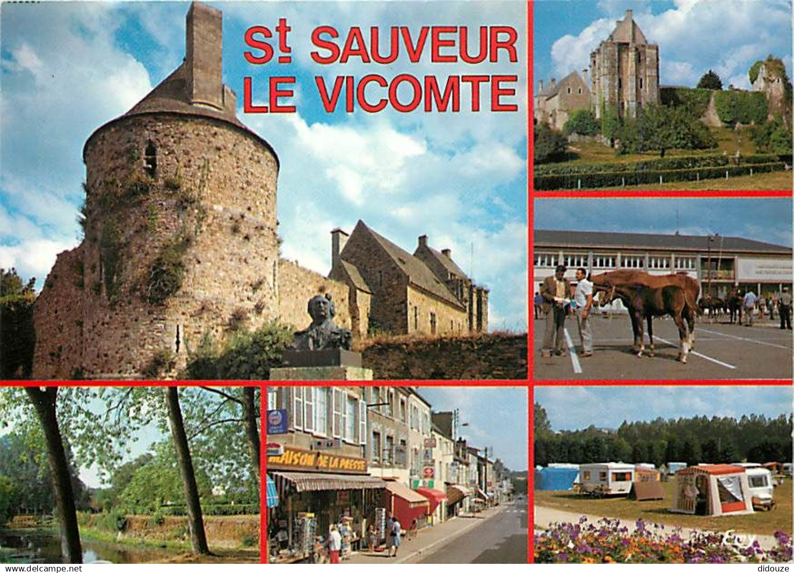 50 - Saint Sauveur le Vicomte - Multivues - Chevaux - Vieilles pierres - CPM - Voir Scans Recto-Verso