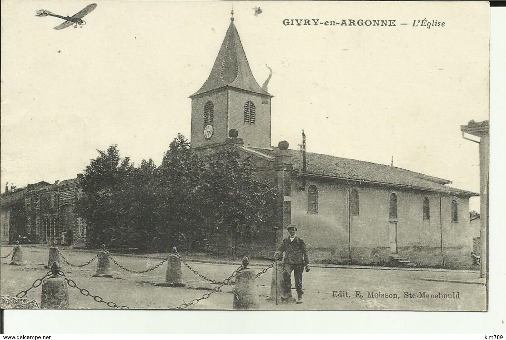 51 - Marne - Givry en Argonne - l'église - animée -