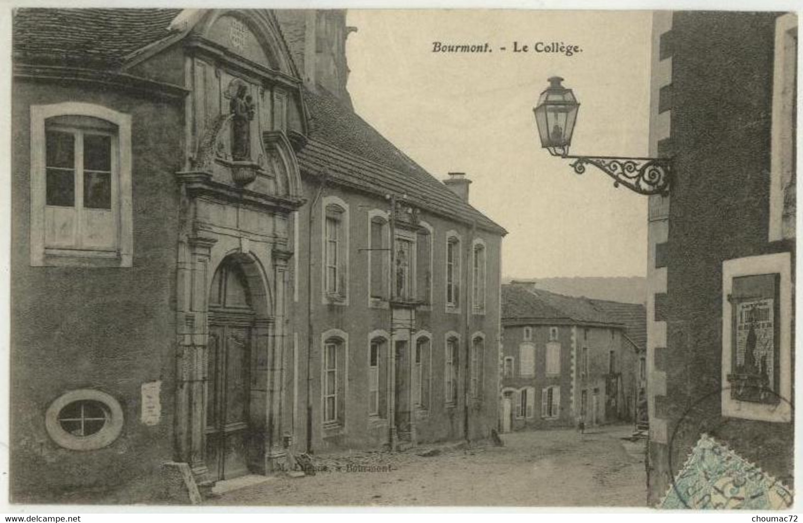 (52) 009, Bourmont, Etienne, Le Collège, voyagée en 1906, TB