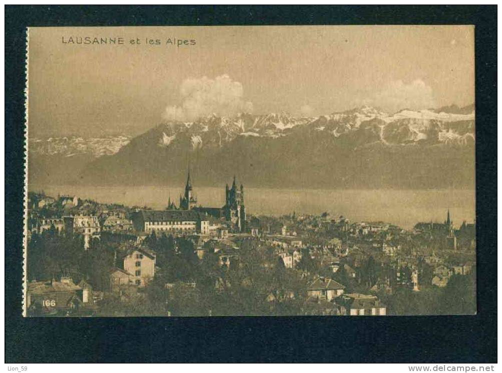 52226 / VD Vaud > Lausanne - ET LES ALPES Suisse Switzerland Schweiz Svizzera # 166 pc mint postcard AK