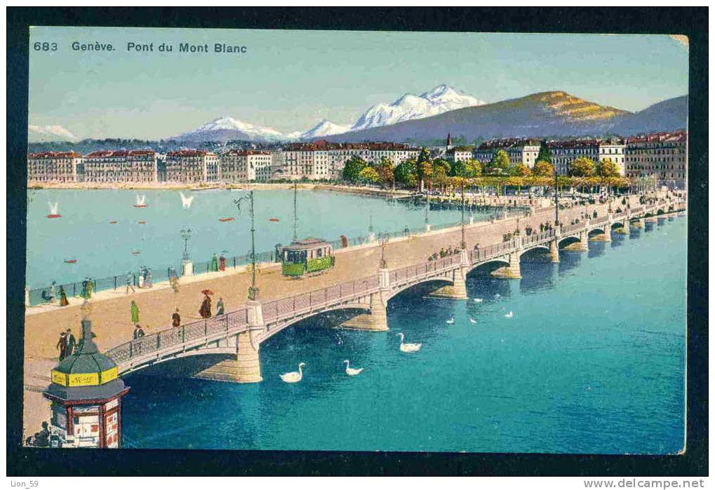 52427 / GENEVE - PONT DU MONT BLANC Bridge - Switzerland Suisse Schweiz Zwitserland PC mint postcard