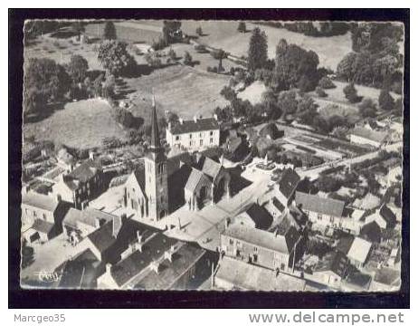 53 larchamp mayenne le centre & l´église édit.combier n° 27931 vue aérienne belle cpsm