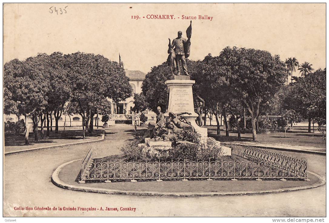 5435# CONAKRY GUINEE STATUE DE BALLAY GOUVERNEUR AFRIQUE OCCIDENTALE FRANCAISE