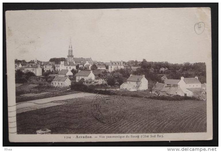 56 1324 Arradon - Vue panoramique du Bourg (Côté Sud Est) sépia    D56D  K56260K  C56003C RH015639