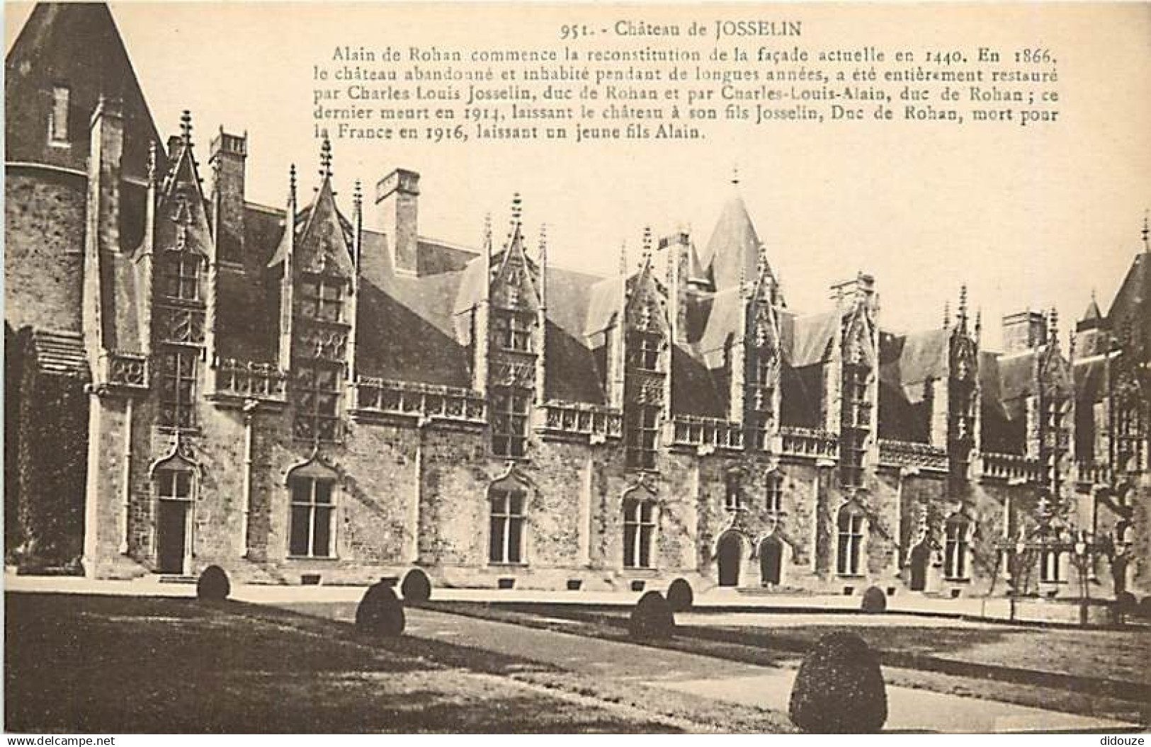 56 - Josselin - Le Château - CPA - Voir Scans Recto-Verso