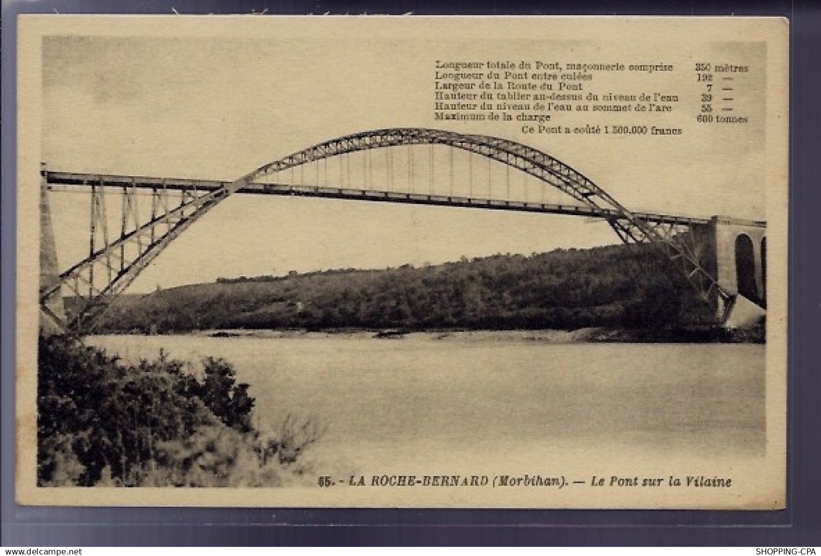 56 - La Roche-Bernard - Le Pont sur la Vilaine - Non voyagé - Dos divisé