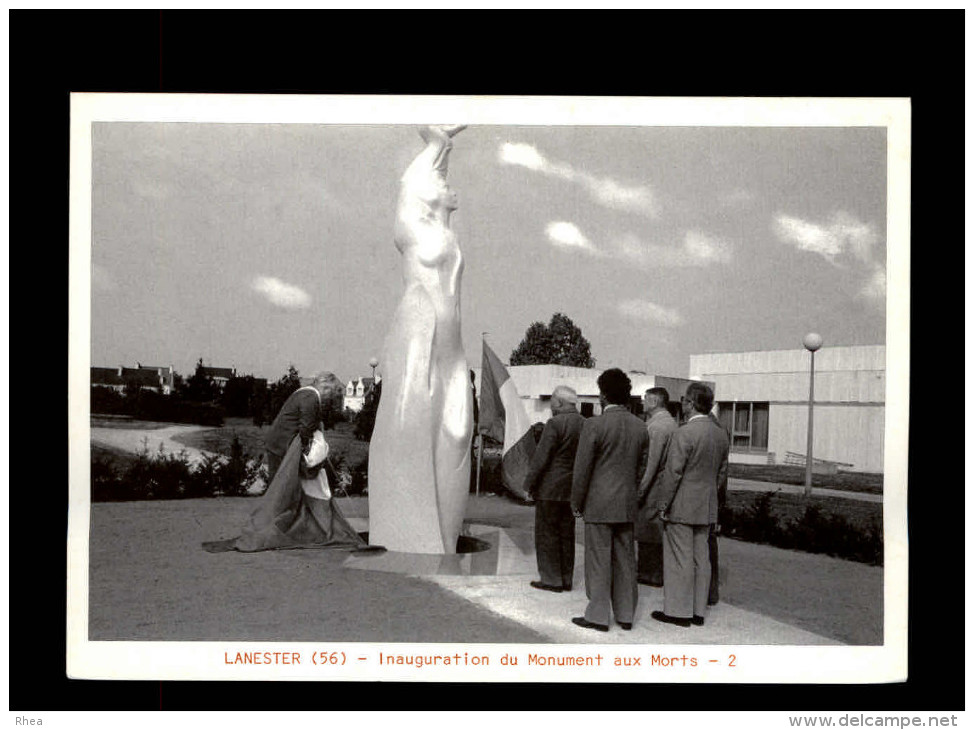 56 - LANESTER - Monument aux morts - Inauguration - sculpteur Daniel Druet - 1985