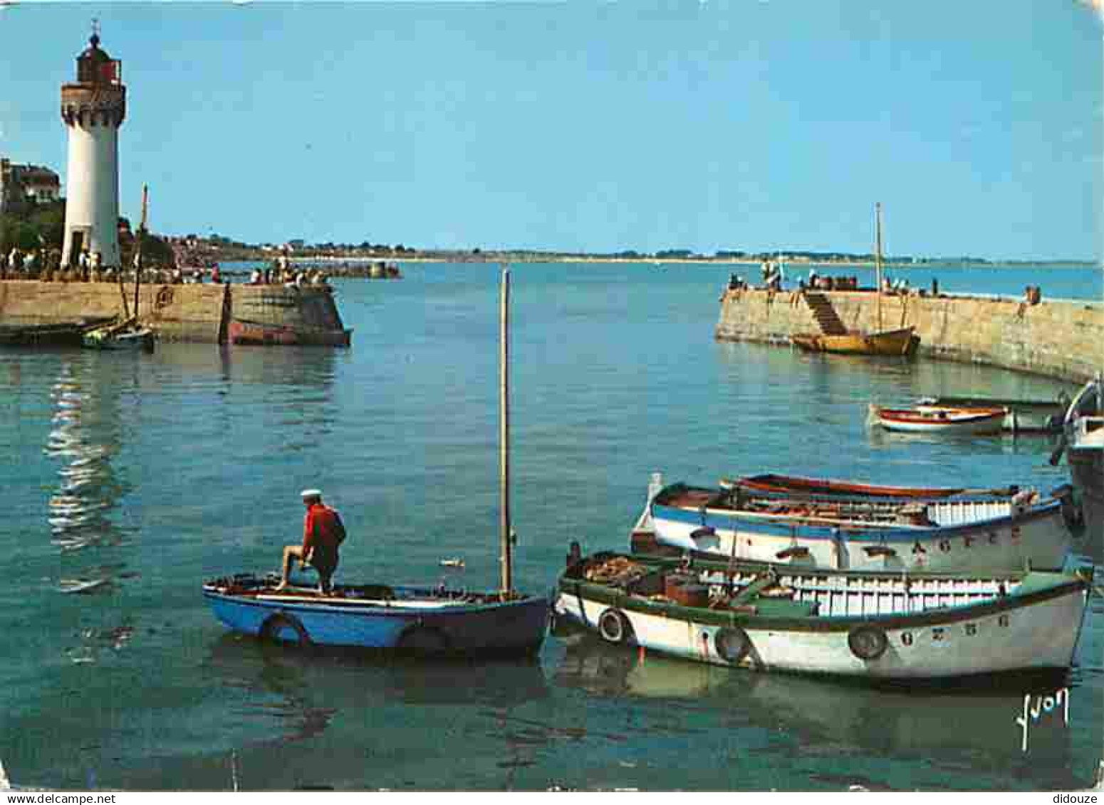 56 - Presqu'Ile de Quiberon - Quiberon - Port Haliguen - Bateaux - Phare - Flamme Postale - CPM - Voir Scans Recto-Verso