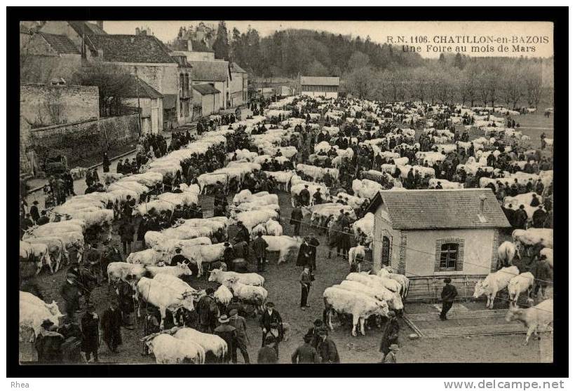 58 Châtillon-en-Bazois marche aux bestiaux D58D K58065K C58065C RH104471