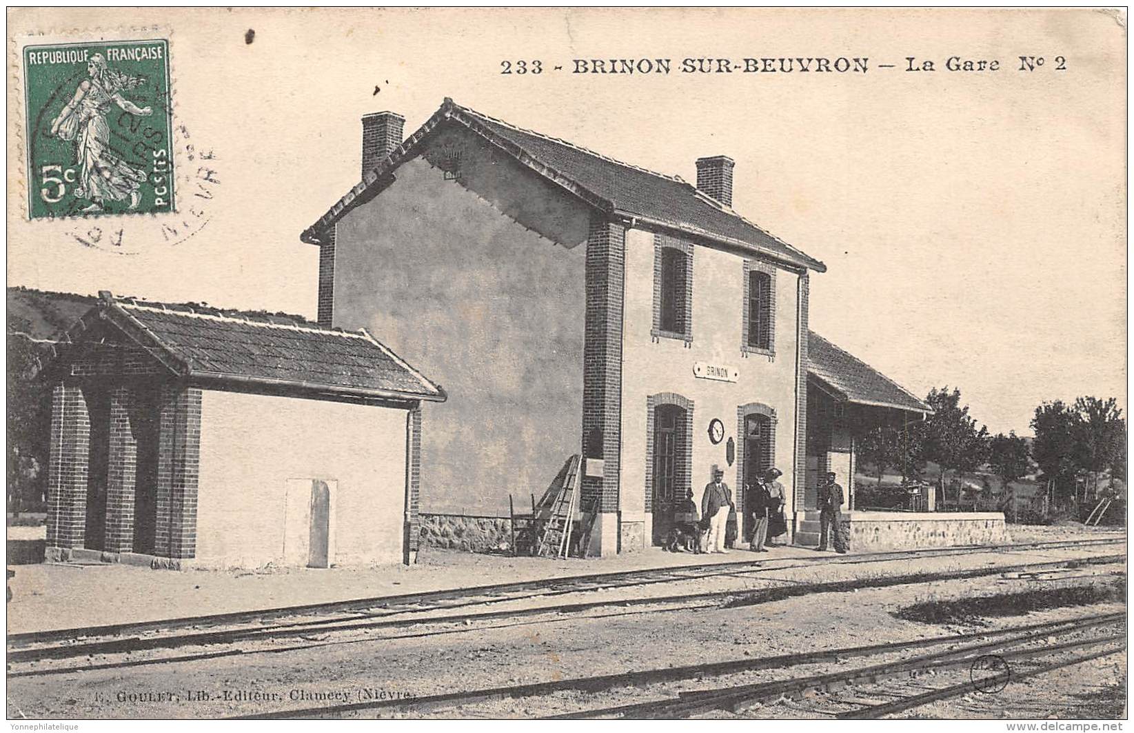 58 - Nièvre - Brinon sur Beuvron - Gare - Ligne Nevers à Corbigny et Brinon sur Beuvron