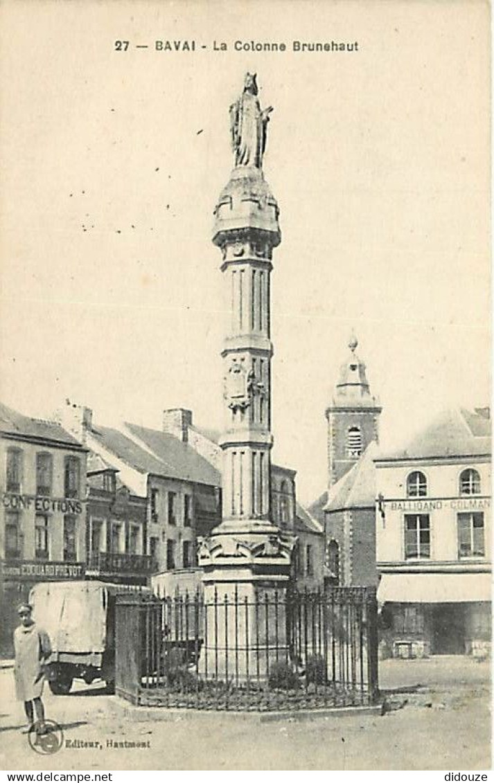 59 - Bavai - La Colonne Brunehaut - Animée - CPA - Voir Scans Recto-Verso