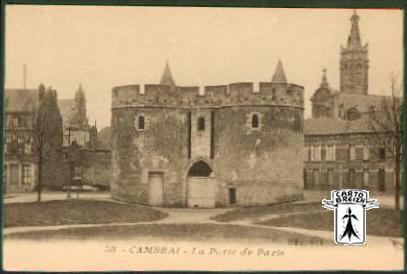 59 Cambrai - 58 - CAMBRAI - La Porte de Paris - cpa