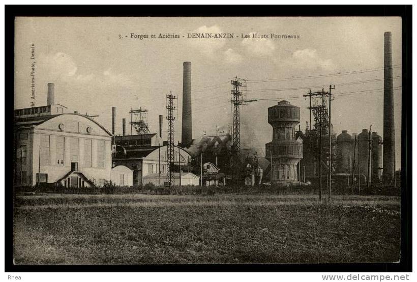 59 Denain 3 Forges et Acieries DENAIN-ANZIN - Les Hauts Fourneaux forge, forge acierie D59D K59172K C59172C RH013187