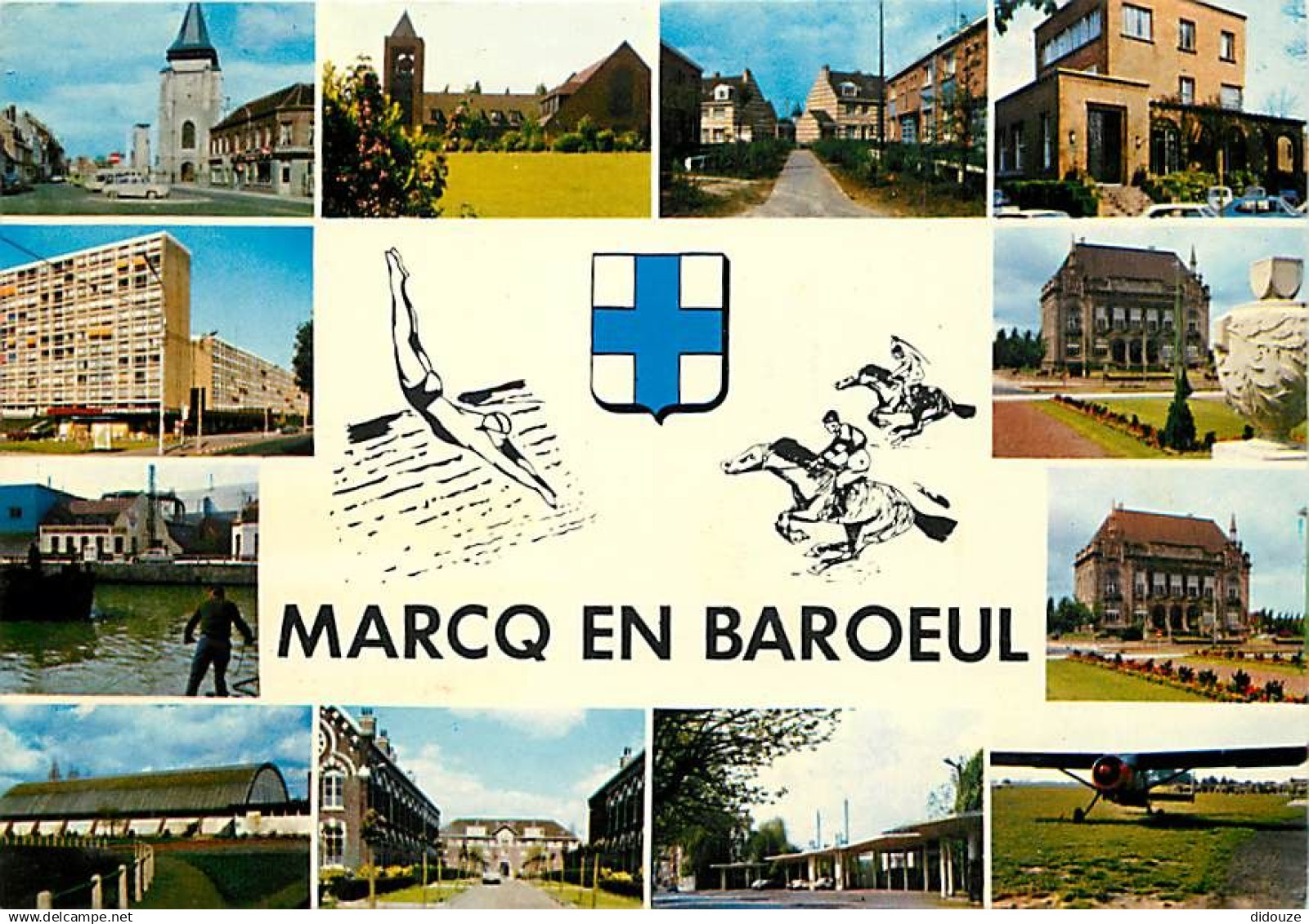 59 - Marcq en Baroeul - Multivues - Blasons - CPM - Voir Scans Recto-Verso