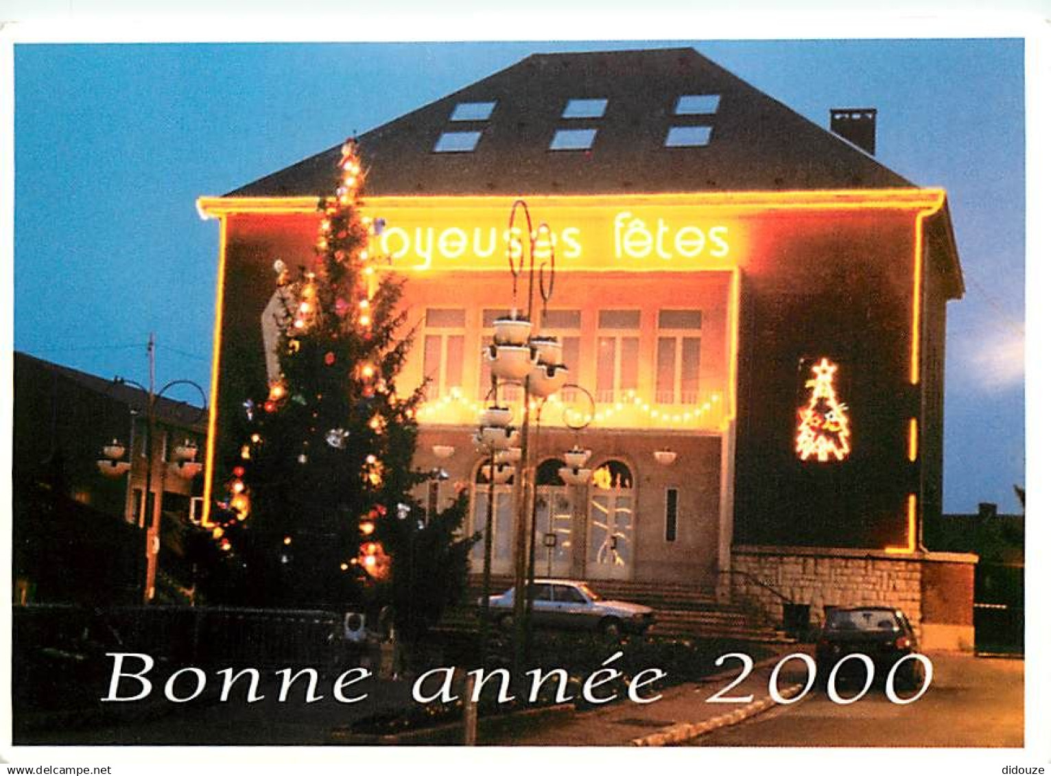 59 - Vieux Condé - L'Hôtel de Ville - Illuminations de Noël - Bonne Année 2000 - Carte Neuve - CPM - Voir Scans Recto-Ve