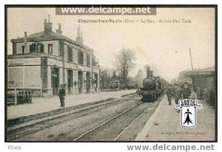 60 Chaumont-en-Vexin - Chaumont-en-Vexin (Oise) - La Gare - Arrivée d'un Train - cpa