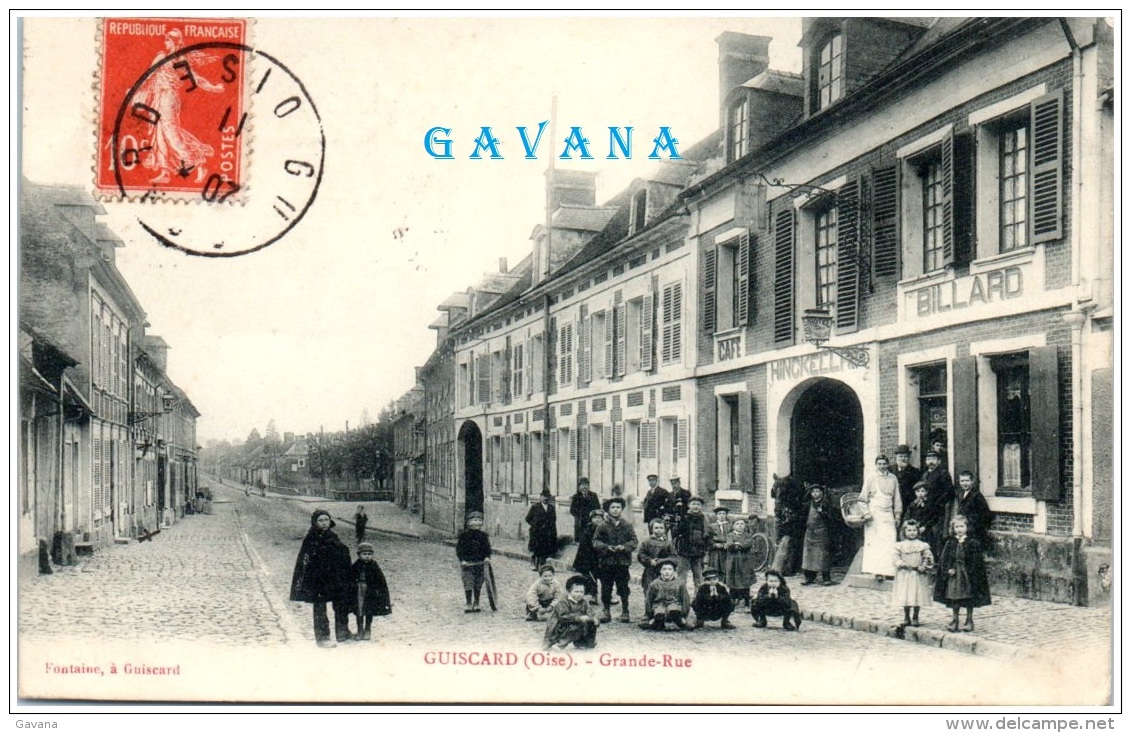 60 GUISCARD - Grande-Rue    (Recto/Verso)