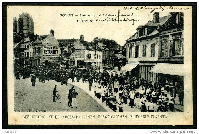 60 - NOYON - Enterrement d'Aviateurs Français enterrés au Cimetière Allemand de Noyon