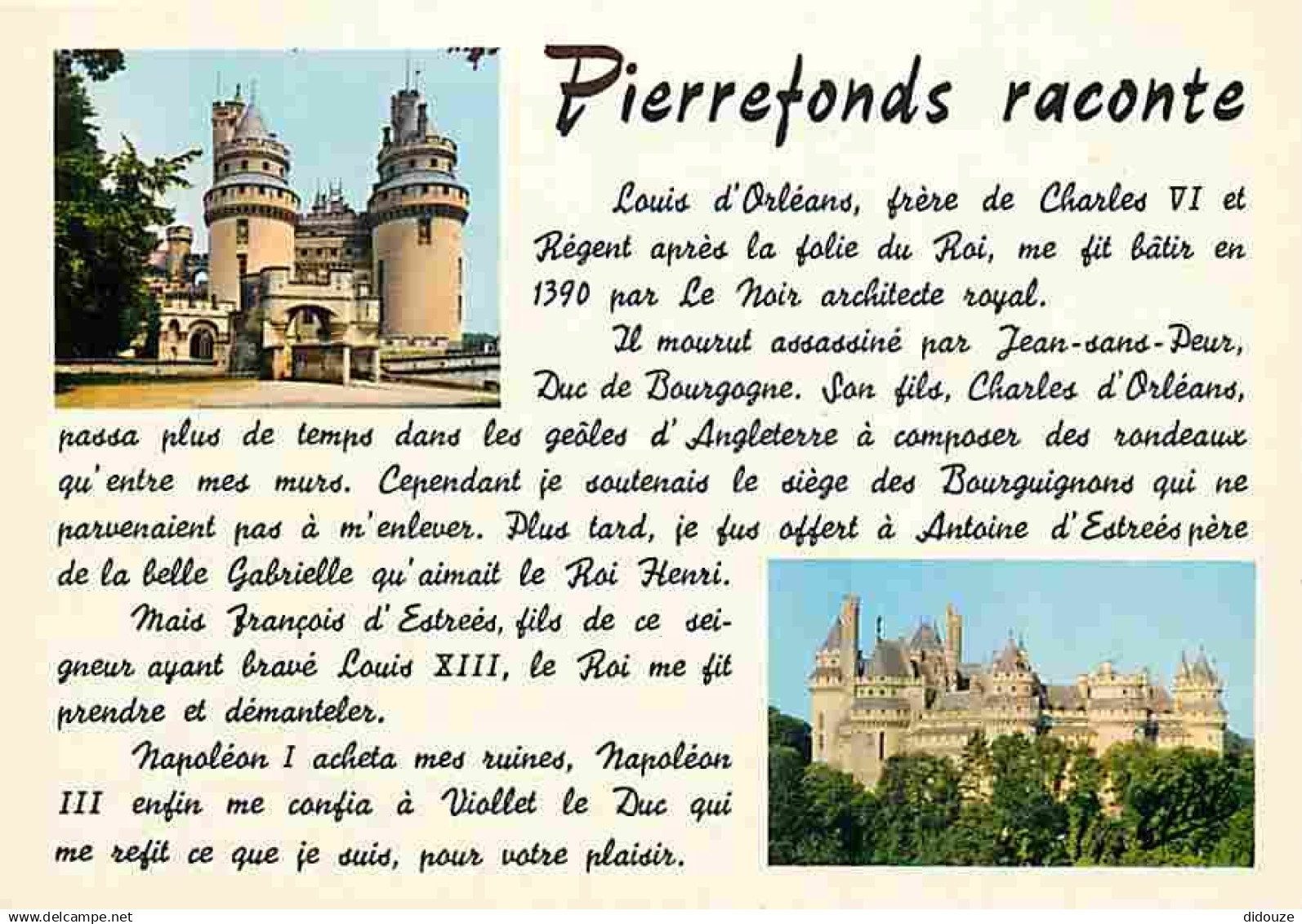 60 - Pierrefonds - Le Château féodal - Multivues - Histoire de Pierrefonds - Carte Neuve - CPM - Voir Scans Recto-Verso