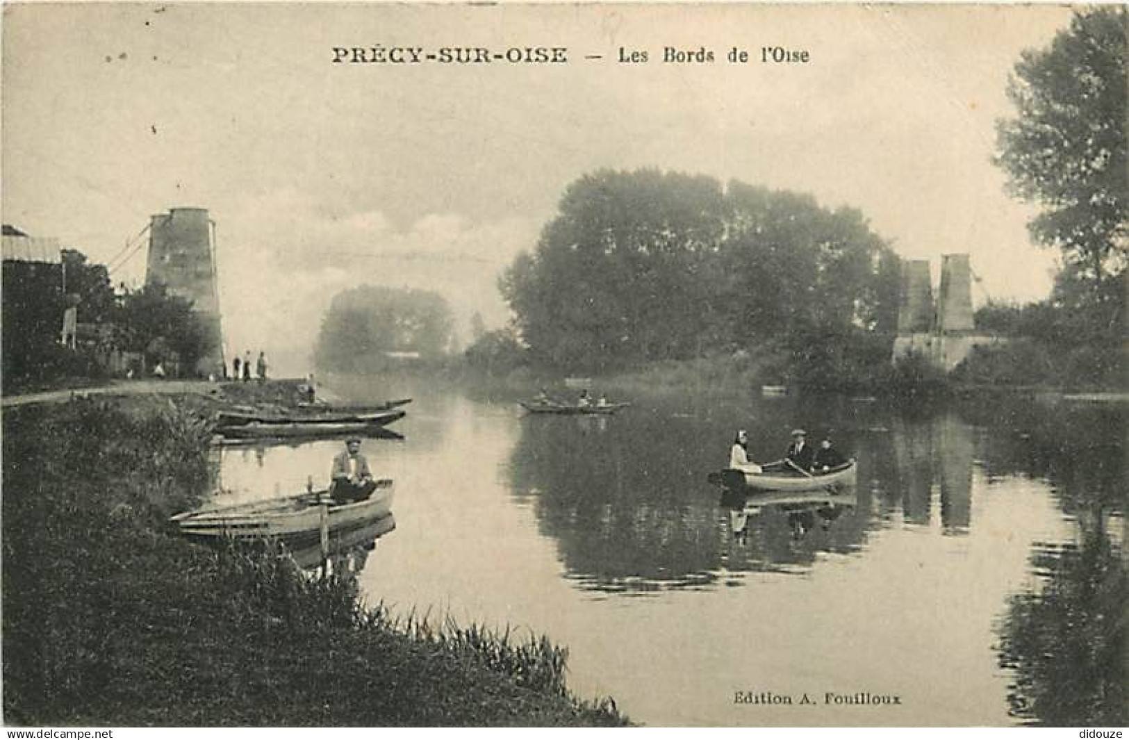 60 - Précy sur Oise - Les bords de l'Oise - Animée - Canotage - CPA - Voir Scans Recto-Verso