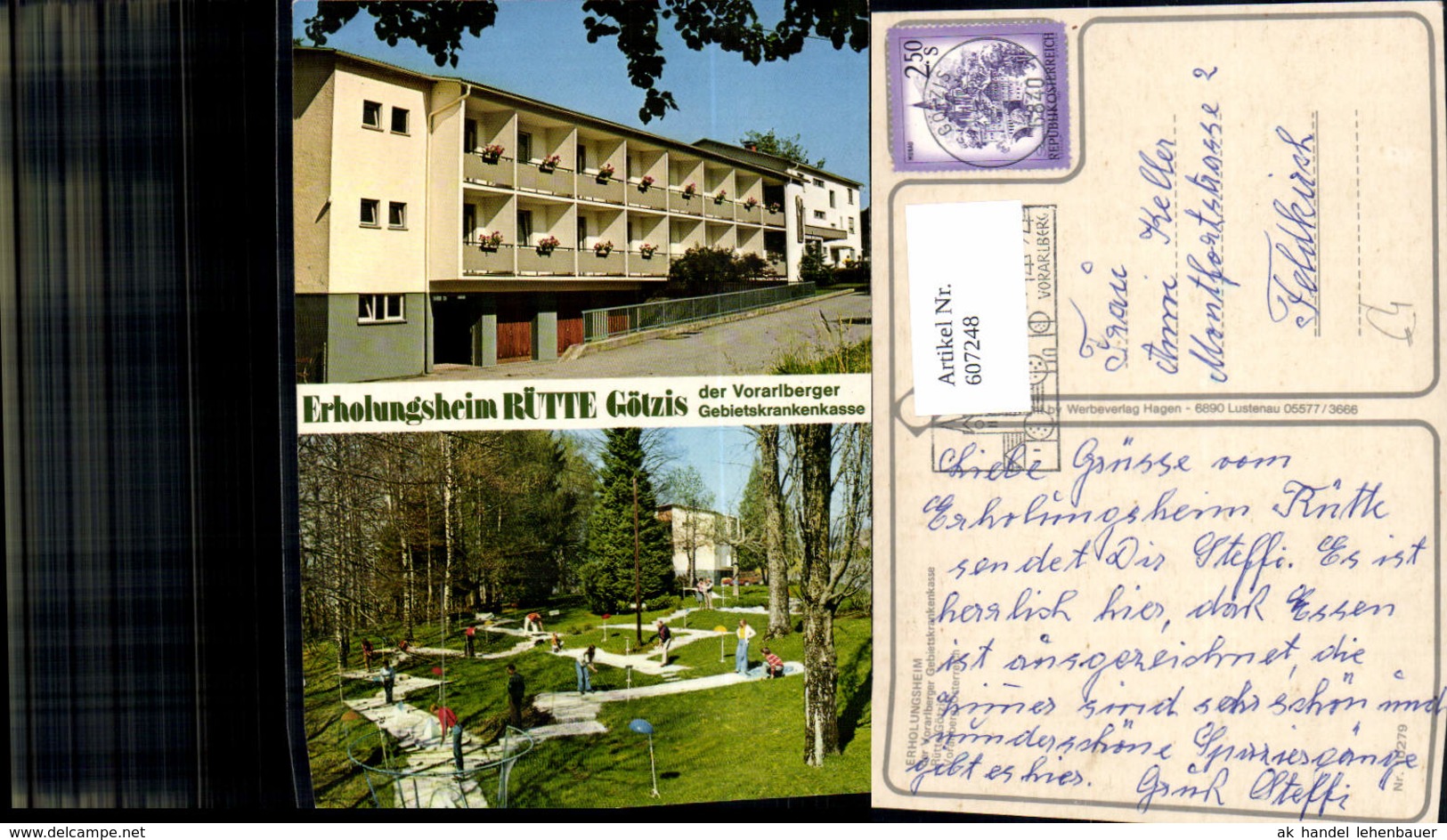 607248,Mehrbild Ak R&uuml;tte G&ouml;tzis Erholungsheim d. Vorarlberger Gebietskrankenkasse Min