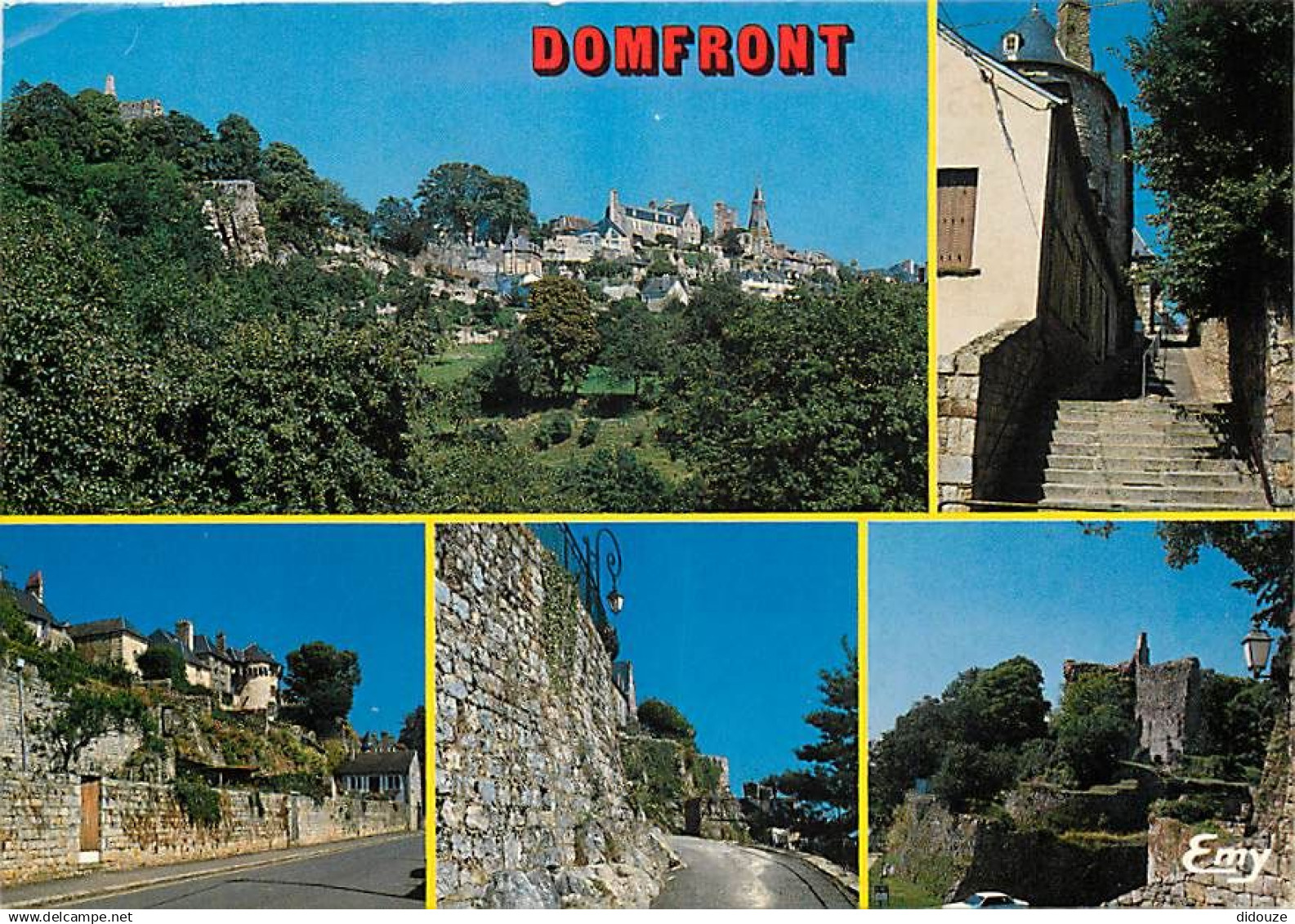 61 - Domfront - Multivues - Flamme Postale de Domfront - CPM - Voir Scans Recto-Verso