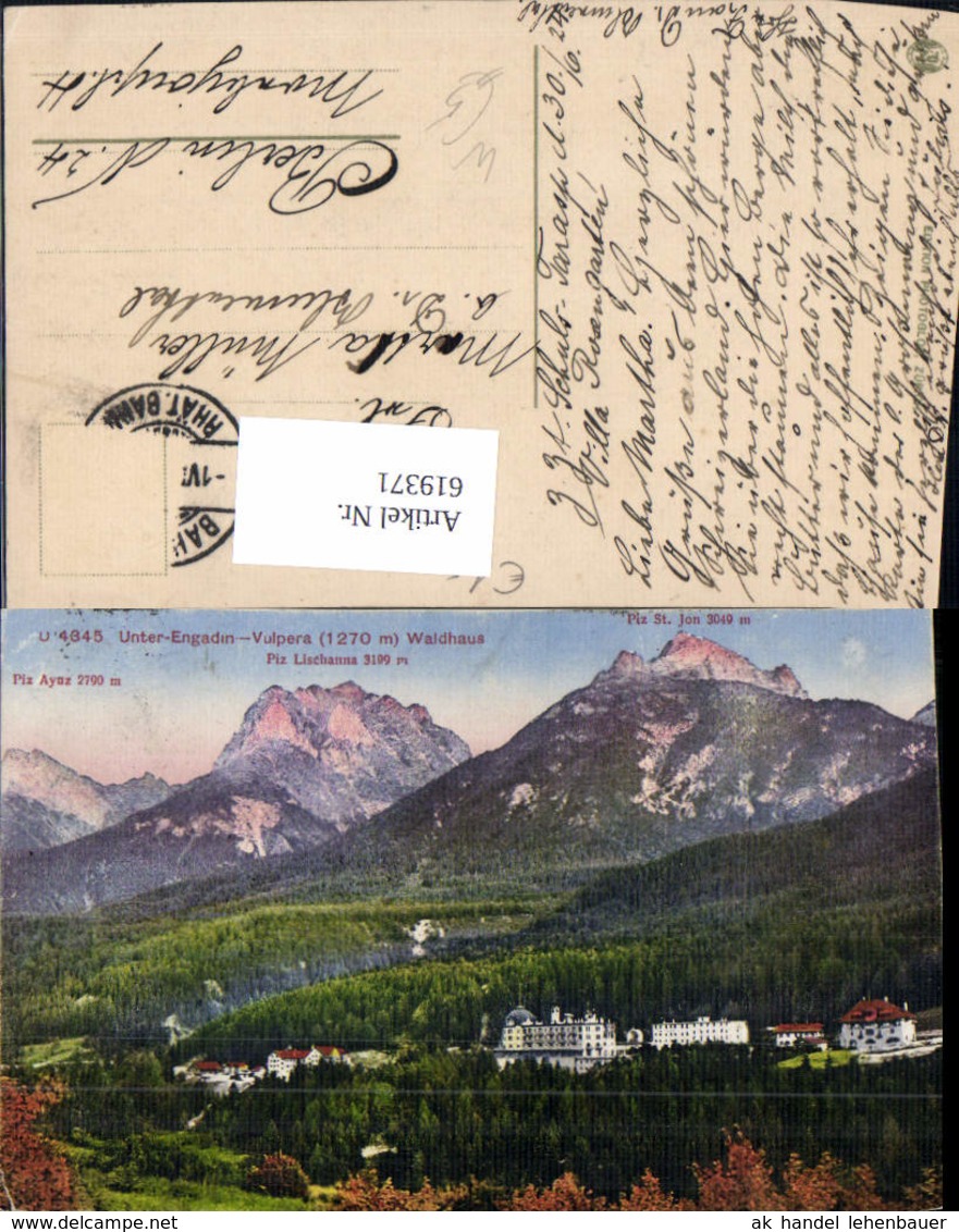 619371,Unter-Engadin Vulpera Waldhaus Hotel Waldhaus Sils Sils im Engadin/Segl